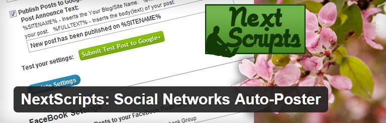 NextScripts: Automatically share blog posts on social networks