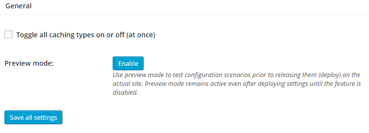 It's not important to enable the general module because it is possible that some of the options which enable by General module may not support your hosting provider which affect your site speed and make your site loading slower.So ignore this setting and skip to the next module.