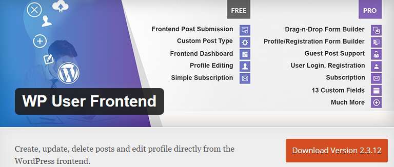 Best Frontend posting WordPress plugin