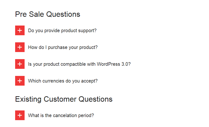 FAQ WordPress Plugins