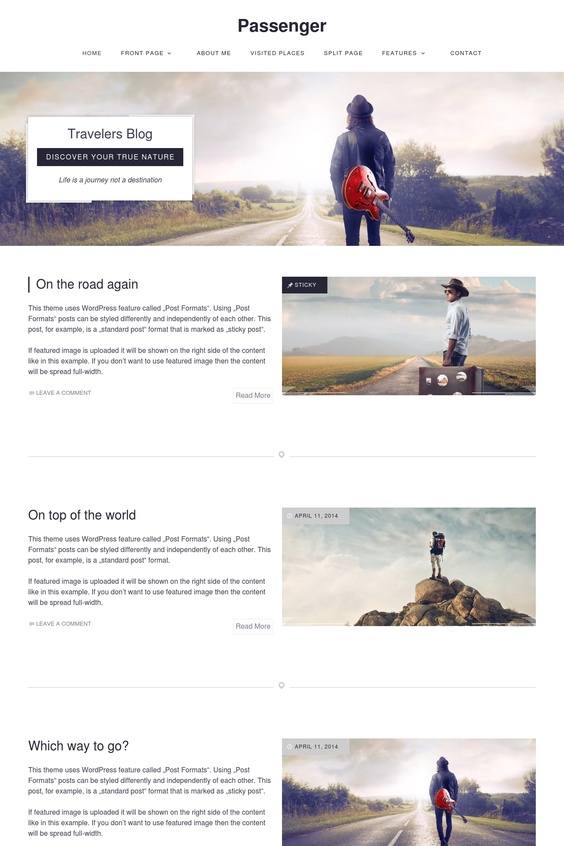 Travel WordPress Theme