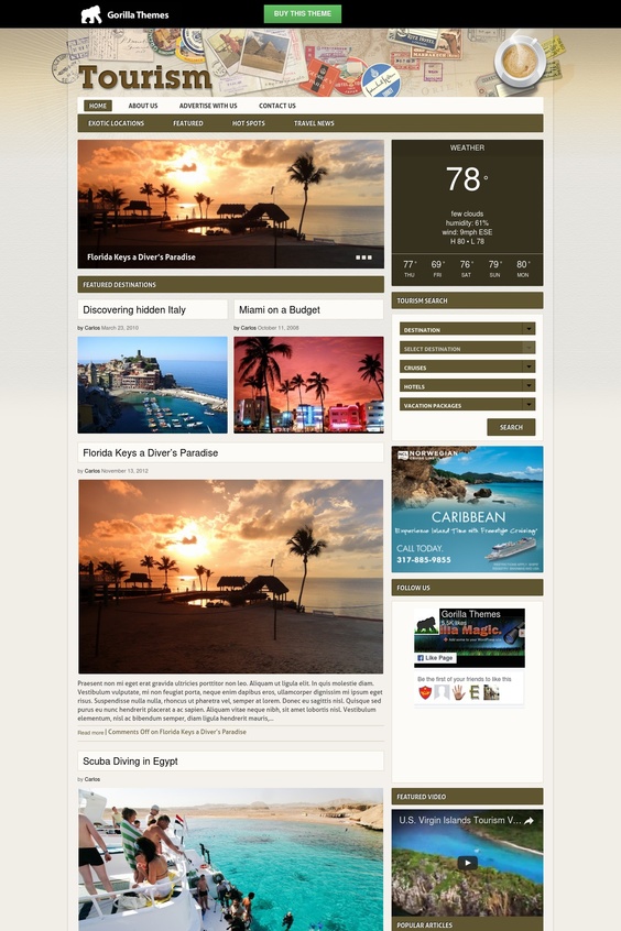 Travel WordPress Theme