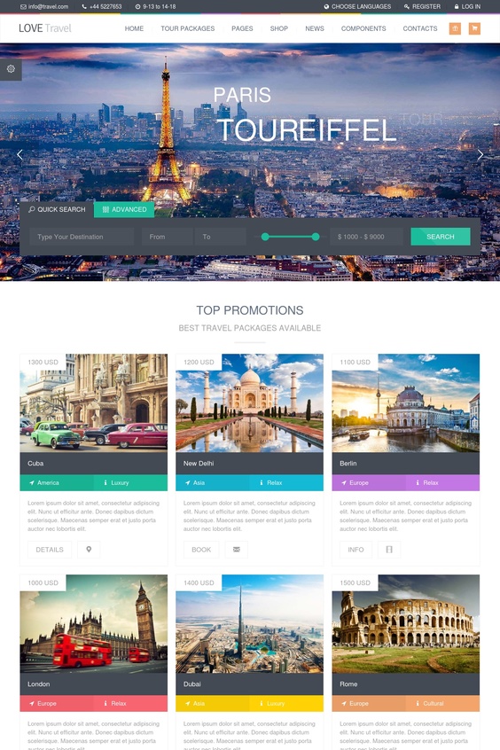 Travel WordPress Theme