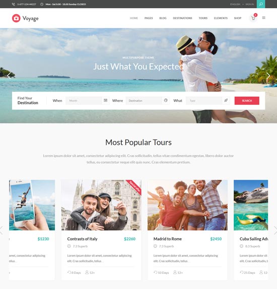 Travel WordPress Theme