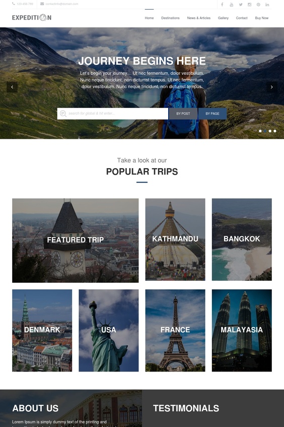 Travel WordPress Theme