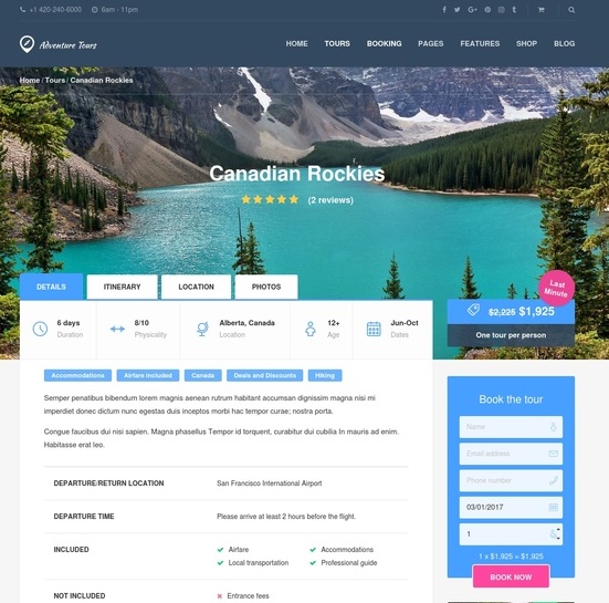 Travel WordPress Theme