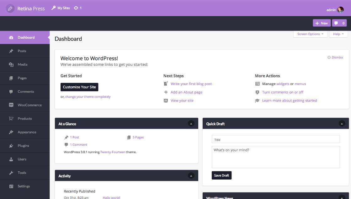 Customize WordPress Dashboard