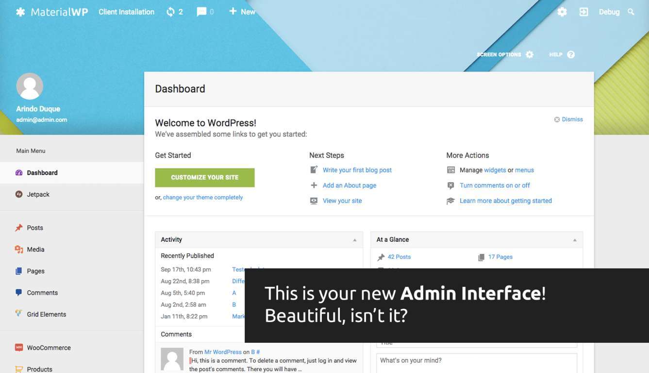 Customize WordPress Dashboard