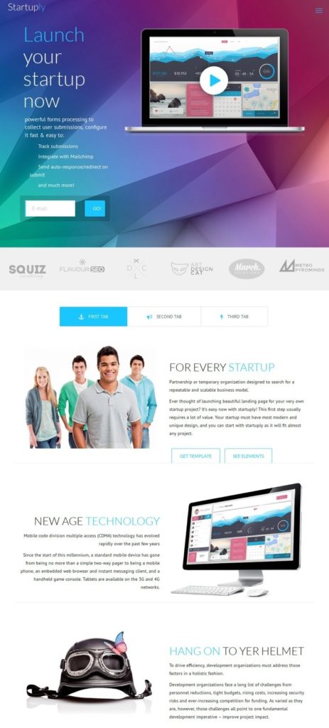 Startup WordPress themes