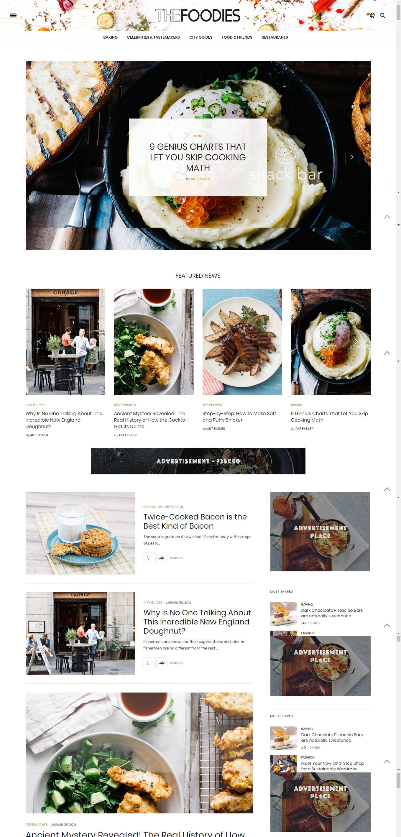 Food Blogging WordPress Theme