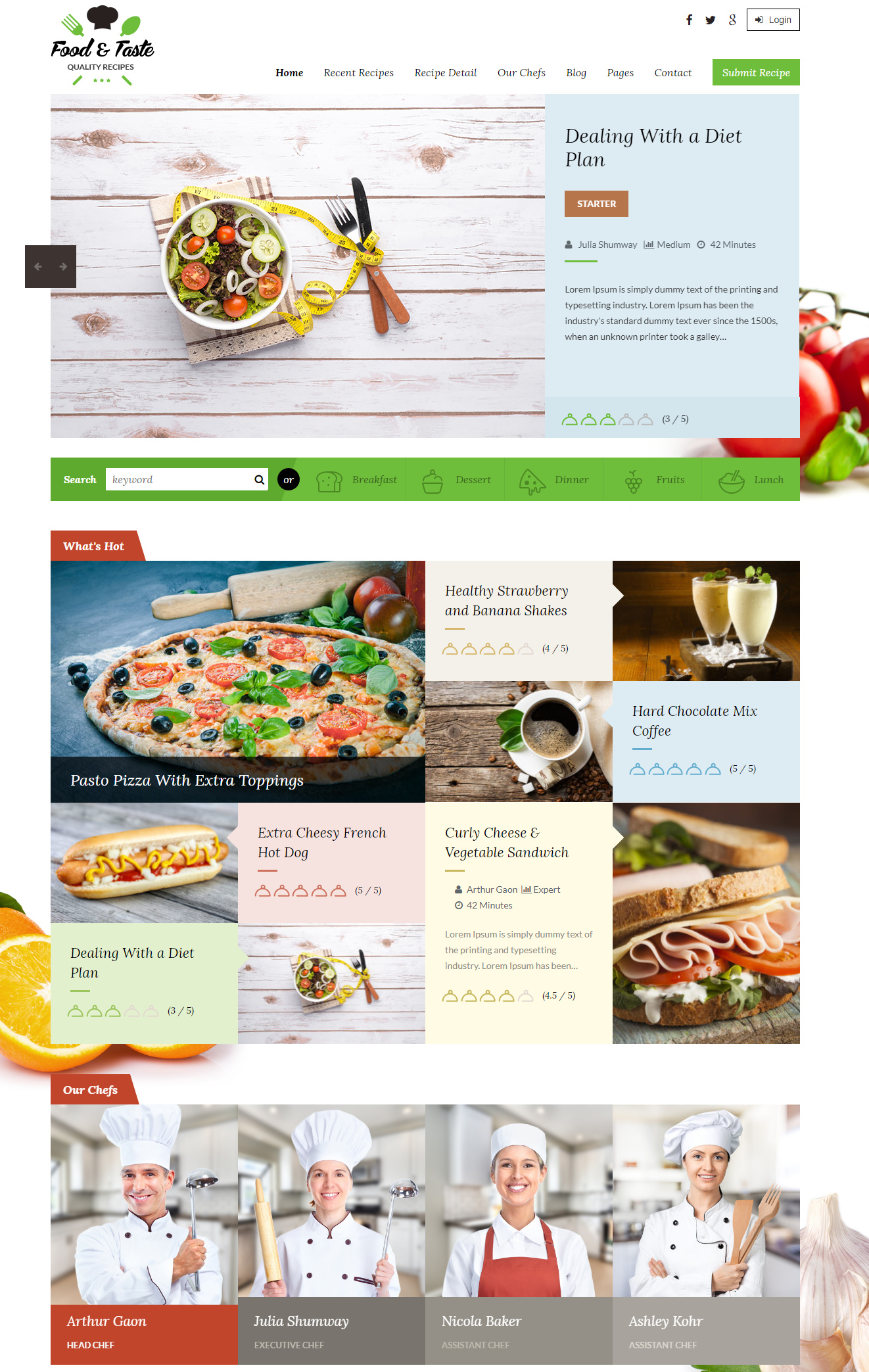 Food Blogging WordPress Theme